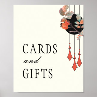 Midnight Autumn Cards & Gifts Reception Sign Poster