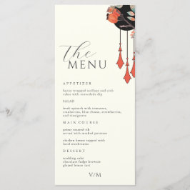 Midnight Autumn Wedding Invitation Wedding Meny
