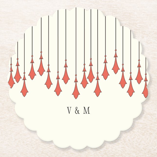 Midnight Autumn Wedding Underlägg Papper (Framsida)