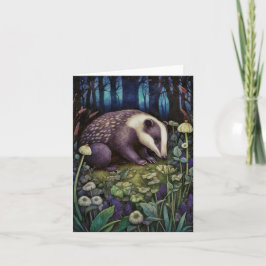 Midnight Badger Hälsning Kort