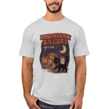 Midnight Bakery Tröja, Söt Svart Katt T-shirt