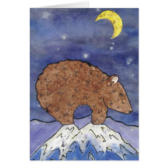 Midnight Bear Hälsningskort (Framsidan)