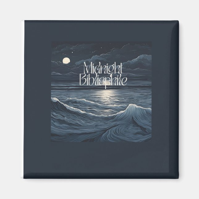 Midnight Bibliophile Logotyp Magnet (Framsidan)