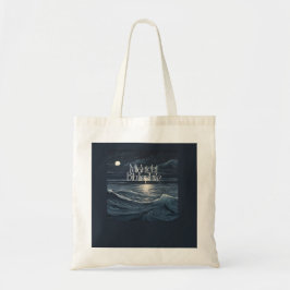 Midnight Bibliophile Logotyp Tote Tygkasse
