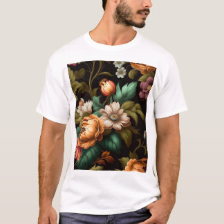 Midnight Blommar Aesthetic T Shirt