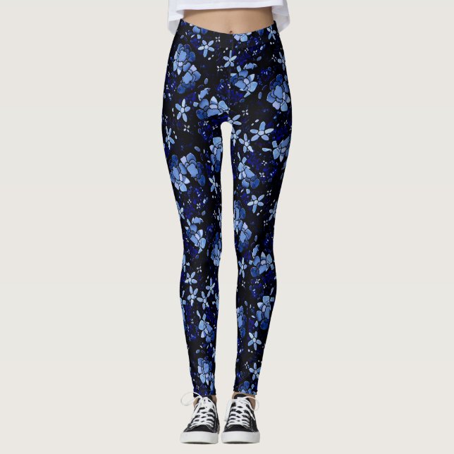 Midnight Blommar Dream Leggings (Framsida)