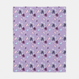 MIDNIGHT BLOOM & BUTTERFLIES FLEECEFILT