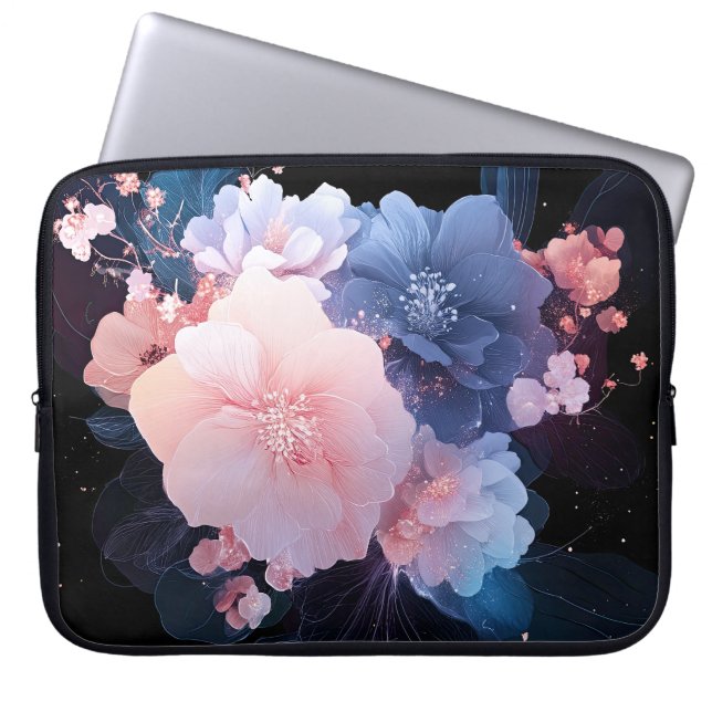 Midnight Bloom Laptop Fodral (Framsidan)