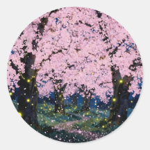 Midnight Bloom – Mörk Blommig Konst Klassisk Rund