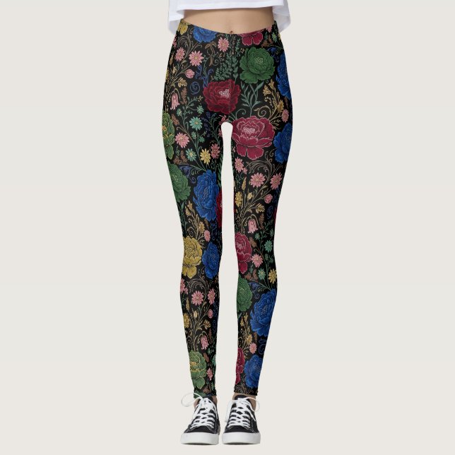 Midnight Bloom Print Leggings (Framsida)