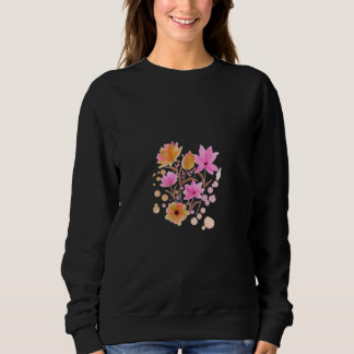 • Midnight Bloom – Svart blommig skjorta med långa T Shirt