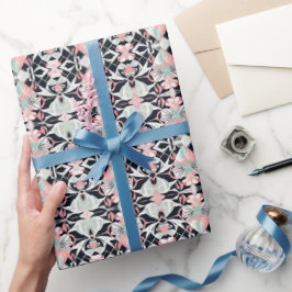 Midnight Bloom Valentines day Wrapping Papper Presentpapper