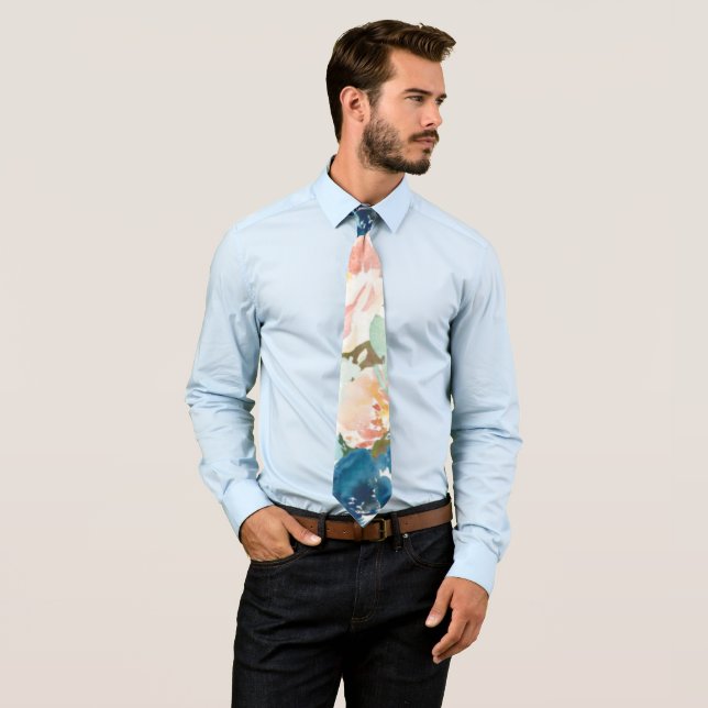 Midnight Blooms Bröllop Attire Neck Tie Slips (In Situ)