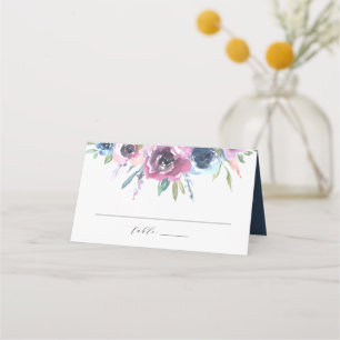 Midnight Blooms Bröllop Placeringskort