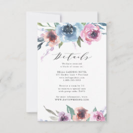 Midnight Blooms | Bröllopsdetaljkort OSA Kort