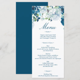 Midnight Blooms Bröllopsmeny Program