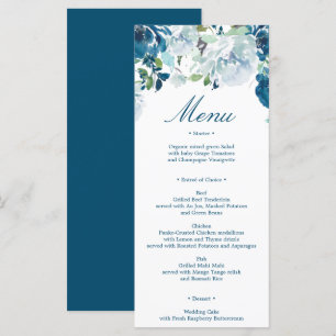 Midnight Blooms Bröllopsmeny Program