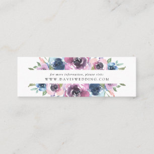Midnight Blooms Bröllopswebbplats Kort