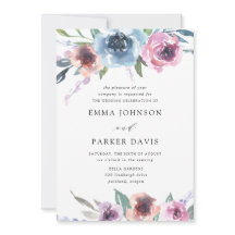 Midnight Blooms | Lila och blå Blommigten Bröllop