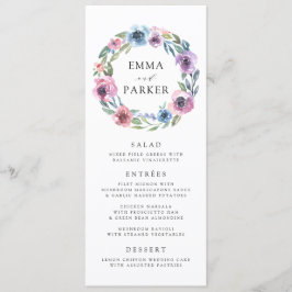 Midnight Blooms | Menykort för Bröllop Meny