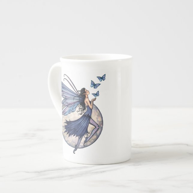 Midnight Blue Älva Benporslin Mugg (Framsida vänster)