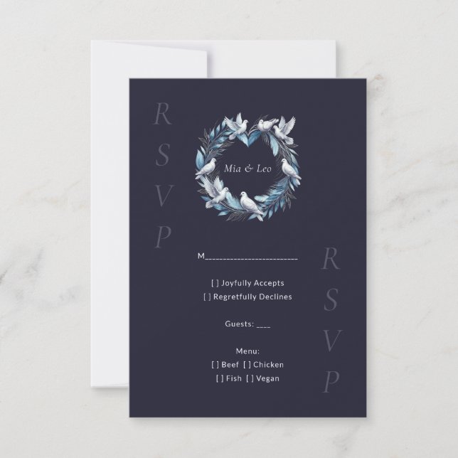 Midnight Blue and Wreath / Boda Azul y Corona (Framsida)