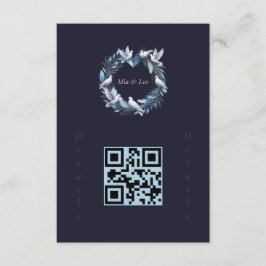 Midnight Blue and Wreath / Boda Azul y Corona Tilläggskort