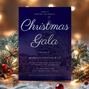 Midnight Blue Corporate jul Gala Party Inbjudningar