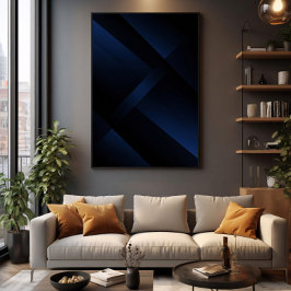 Midnight Blue Djup Canvastryck