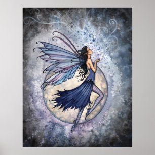 Midnight Blue Fairy Poster av Molly Harrison