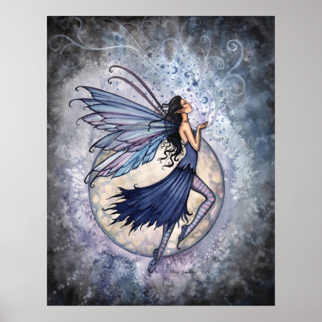 Midnight Blue Fairy Poster av Molly Harrison (Framsidan)