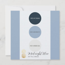 Midnight Blue Färg Palette-kort Inbjudningar