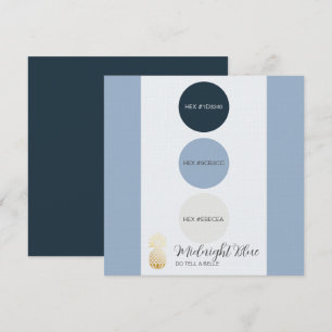 Midnight Blue Färg Palette-kort Inbjudningar
