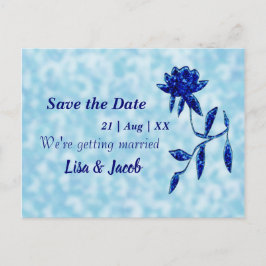 Midnight Blue Flora Vykort