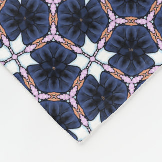 Midnight Blue Floral Fleecefilt