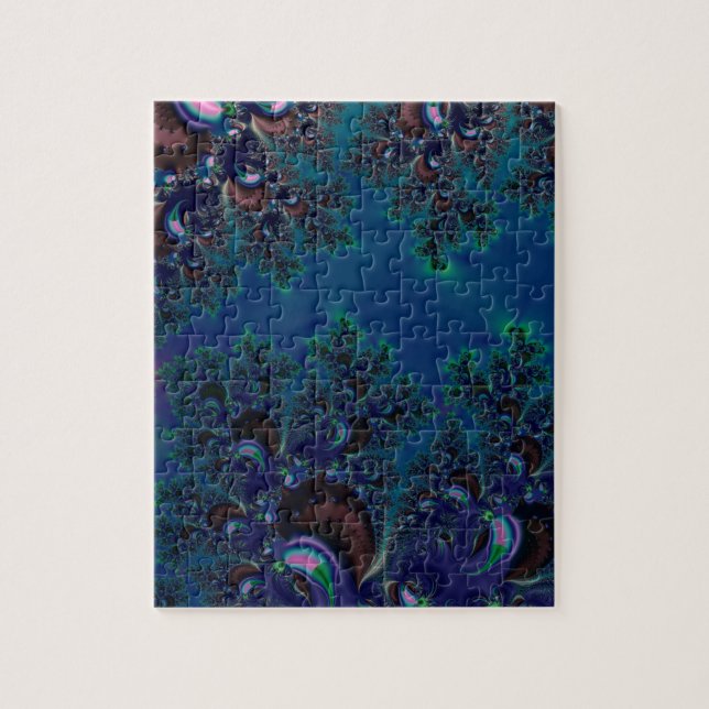Midnight Blue Frost Fractal Pussel (Vertikal)