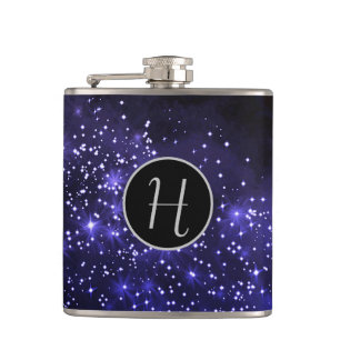 Midnight Blue Galaxy Monogrammed Fickplunta
