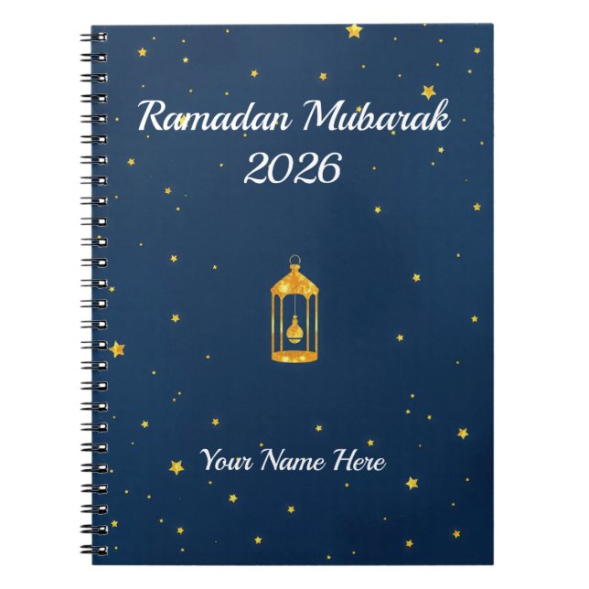 Midnight Blue Gold Dust Anteckningsbok (Framsidan)