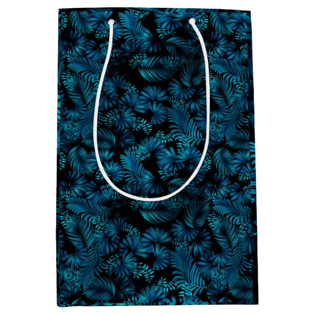 Midnight Blue Hawaiian Handflatan Tall Gift Bag (Framsidan)