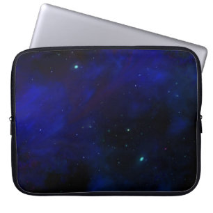 Midnight Blue himmel med stjärnor Laptop Fodral