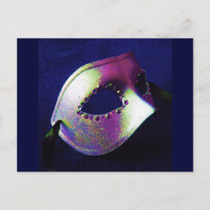 Midnight Blue Masquerad Vykort