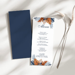 Midnight Blue Monstera Menykort Meny