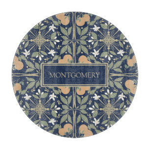 Midnight Blue Orange Blossom Mönster