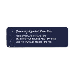Midnight Blue Personlig adress Returadress Etikett