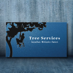 Midnight Blue Professionell Träd Trimming Service Visitkort