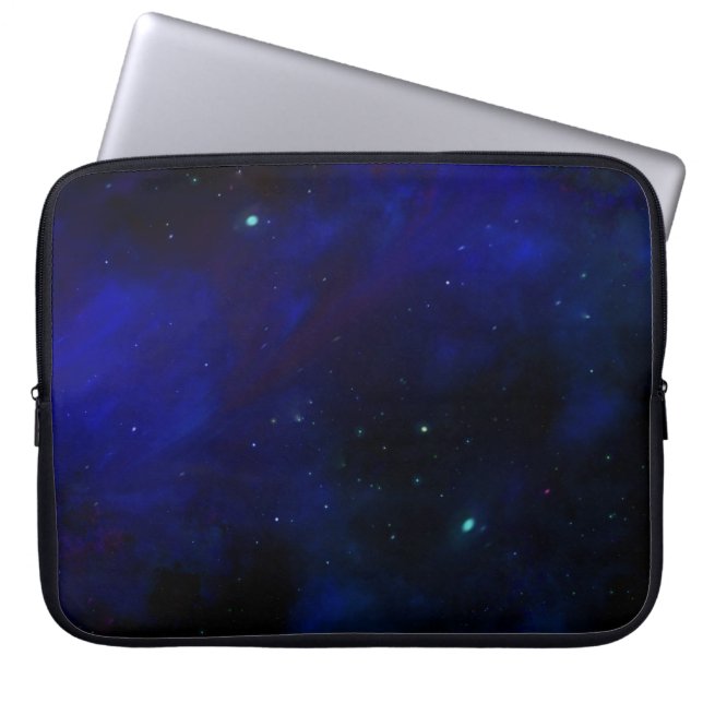 Midnight Blue Sky with Stars Laptop Fodral (Framsidan)
