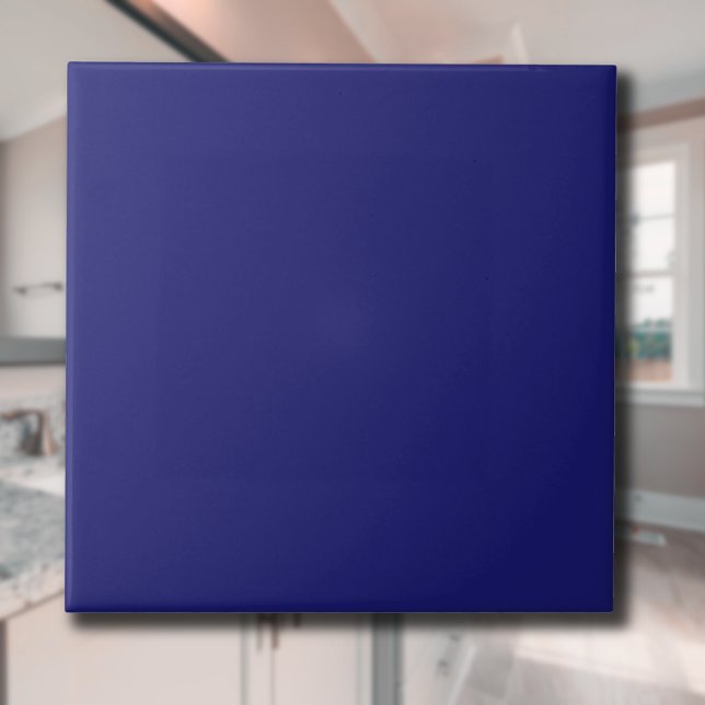 Midnight Blue Solid Färg | Klassisk | ELEGANT Kakelplatta (Skapare uppladdad)