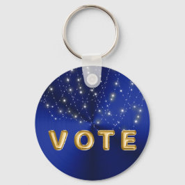 Midnight Blue Starlight Cascade Vote Nyckelring