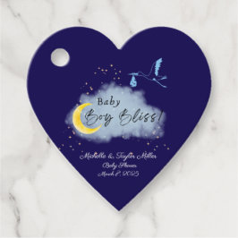 Midnight Blue Starlit Pojke Bliss Stork Gåvor Etiketter