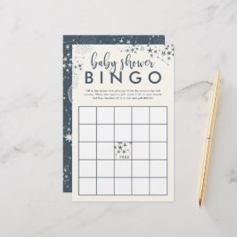 Midnight Blue Starry Night Baby Shower Bingo